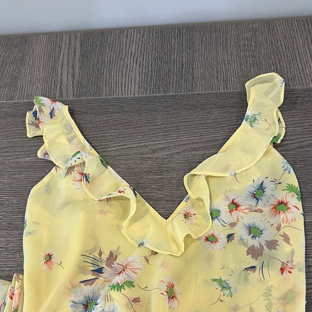 Victoria's Secret Yellow Floral Ruffle Sleepwear Nightgown - Picture 4 of 8